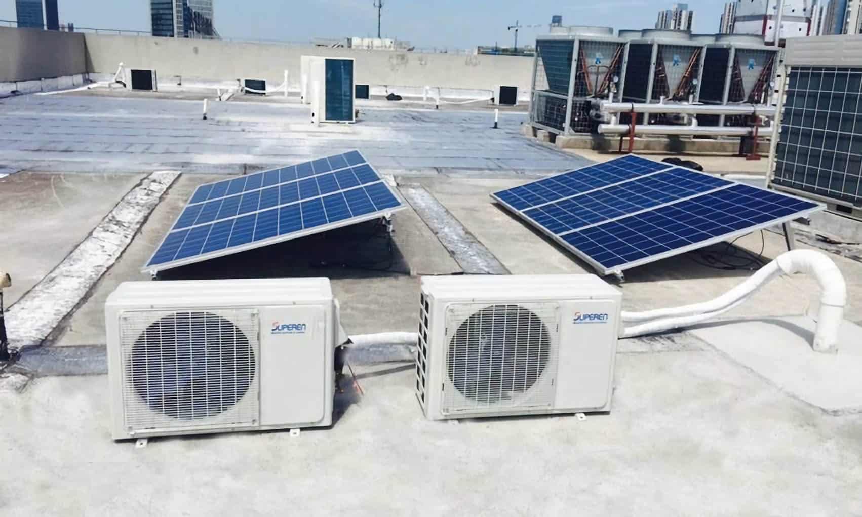 solar panels to run air conditioner