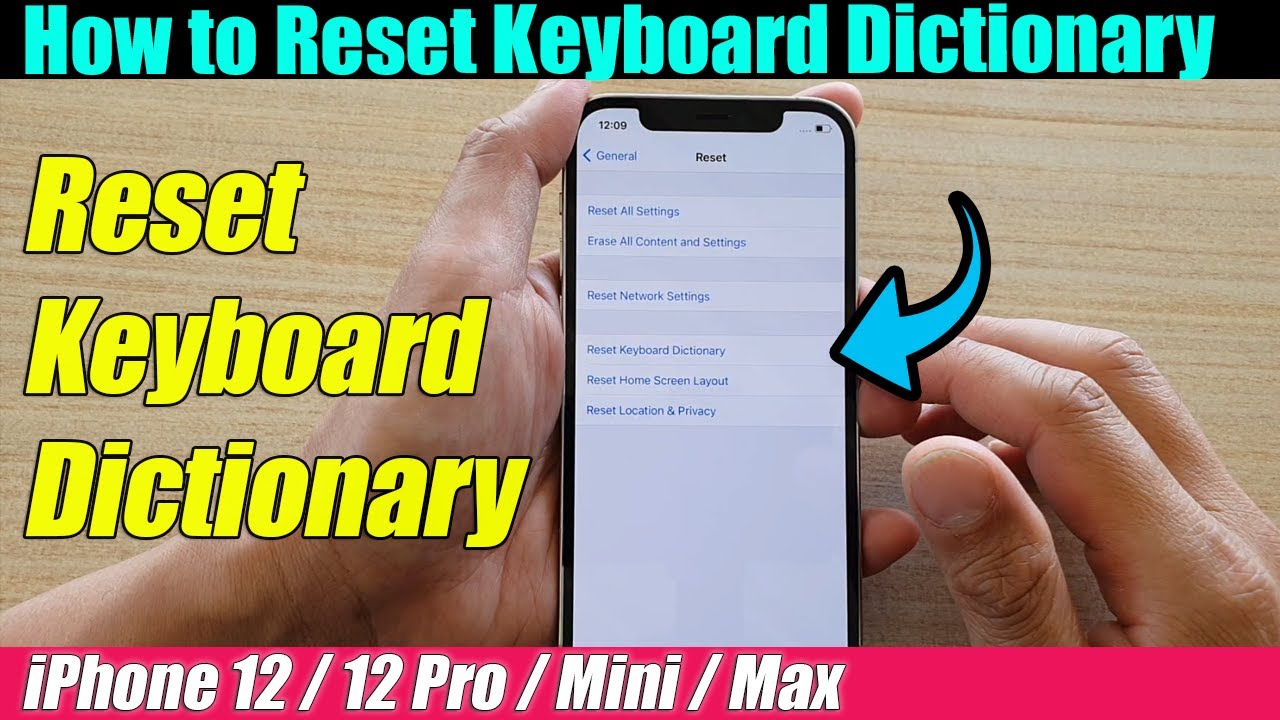 reset keyboard on iphone