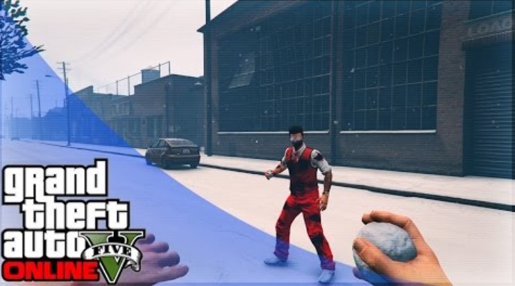 How to Pick up Snowballs in GTA V