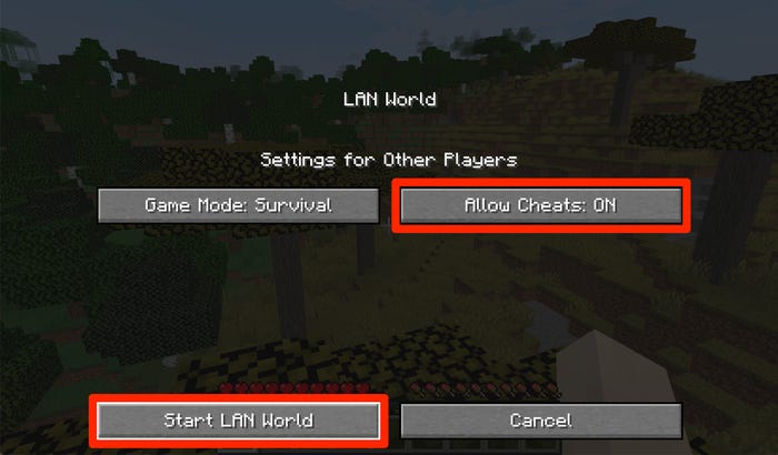 Turn on Cheats in Your Minecraft