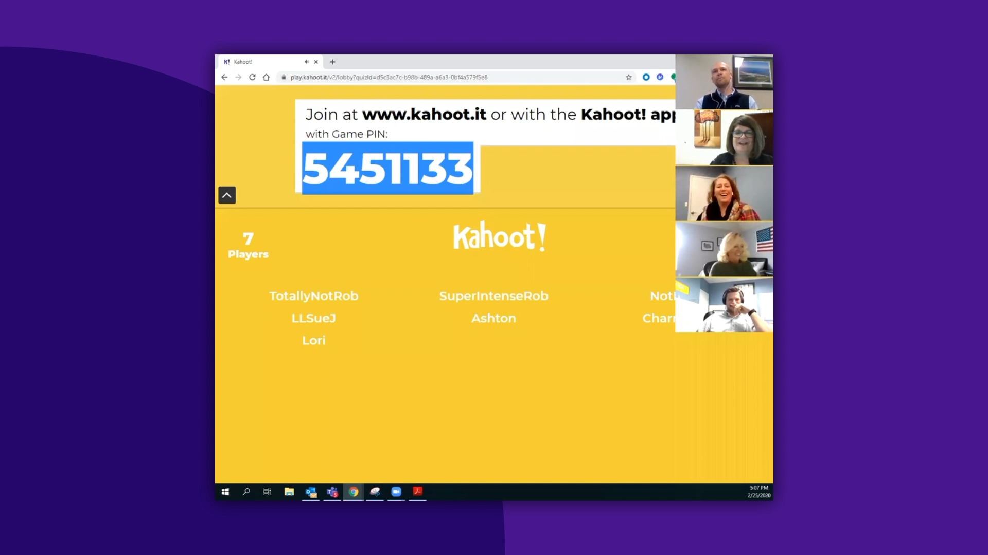 How to use a game PIN code in Kahoot