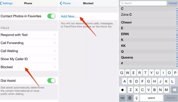 see blocked messages on iphone