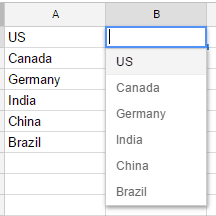 Make a Drop-Down List in Google Sheets