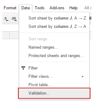Make a Drop-Down List in Google Sheets