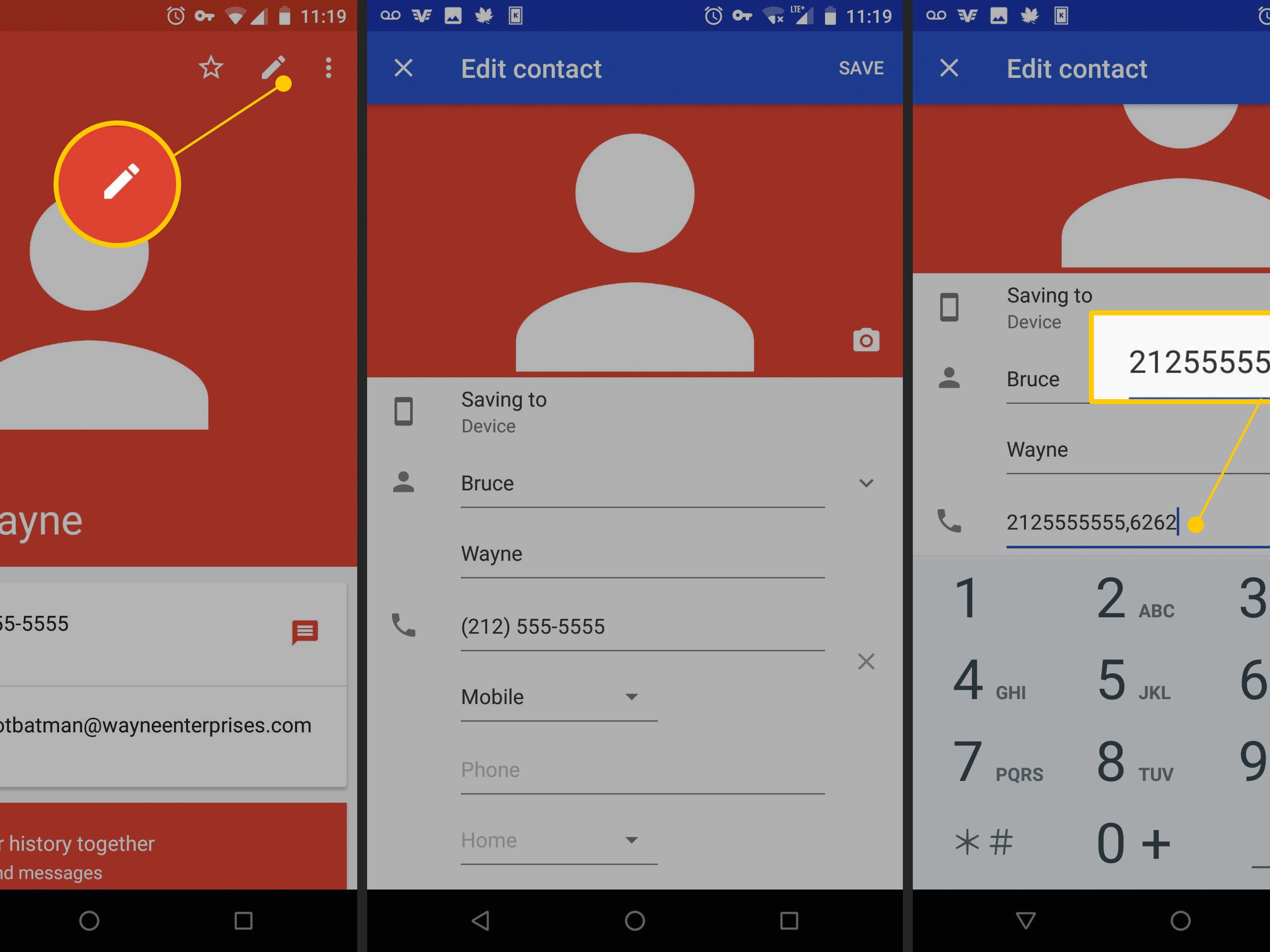 How To Dial An Extension On Android