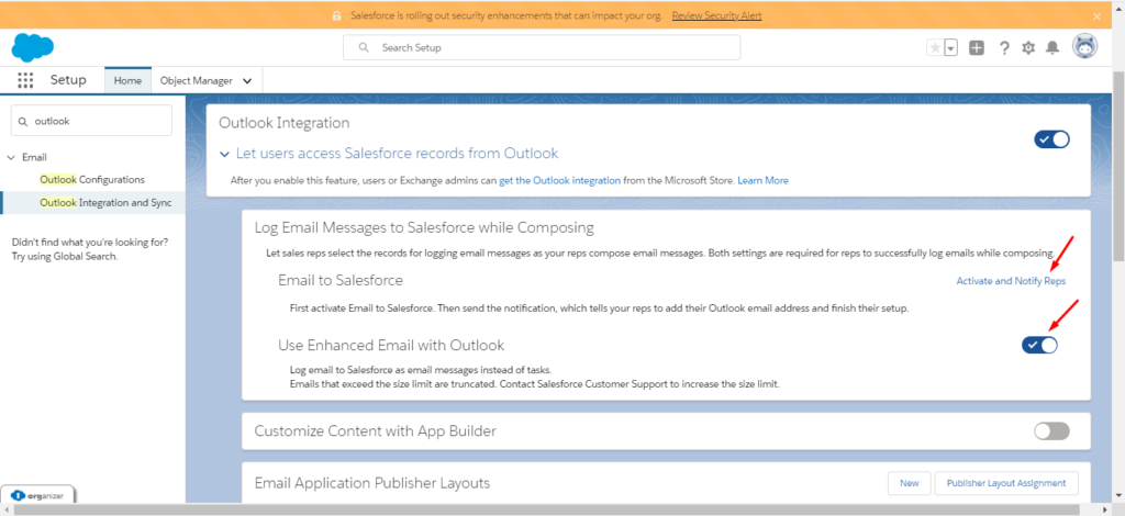 Salesforce to Outlook integration