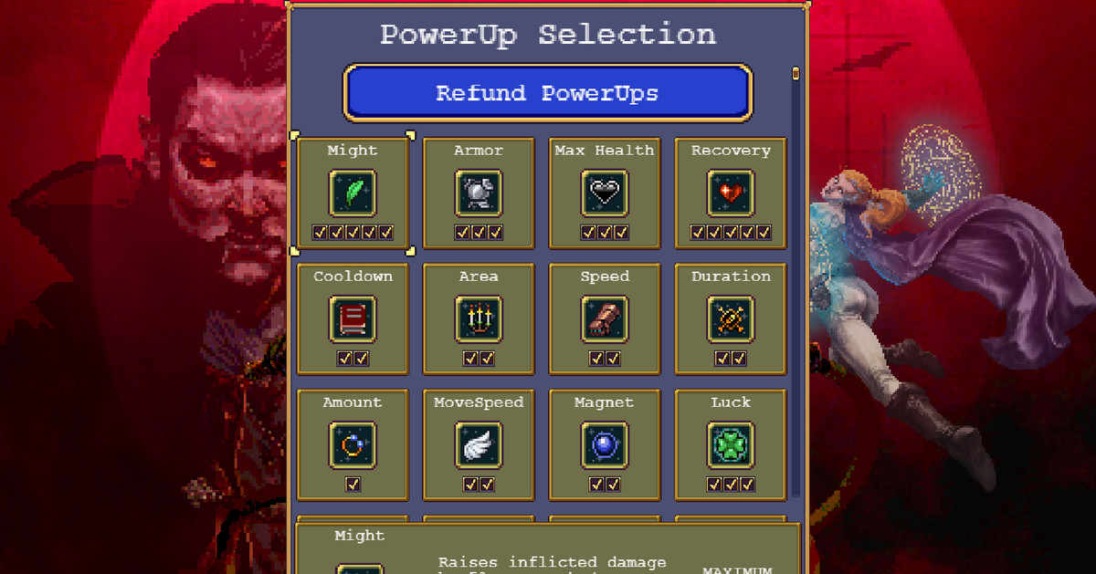 The Best Powerups to Get at Powerup Selection in Vampire Survivors
