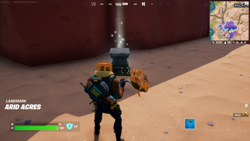 How to dig up dirt piles to find the Relic Shard in Fortnite Chapter 3 Season 3