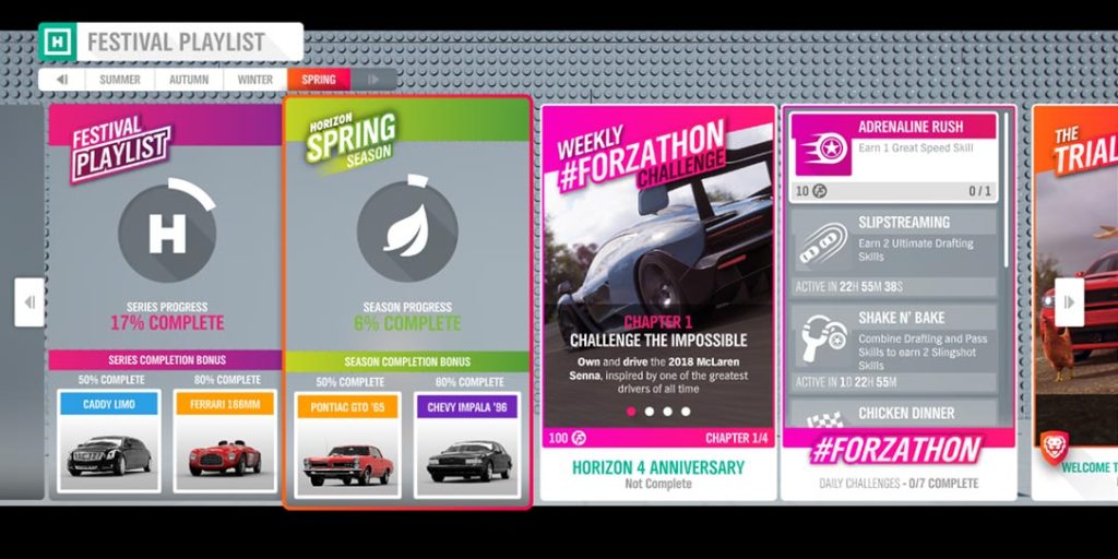 how to get slingshot skills in forza horizon 4