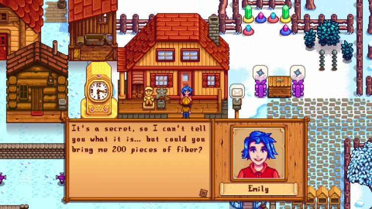 what does emily like in stardew valley