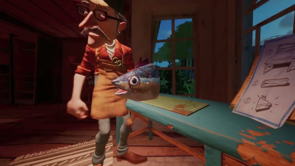 where is the fish head in hello neighbor 2