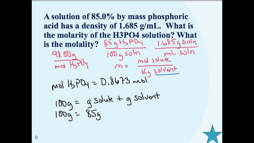 Calculate Weight Percent From Molarity