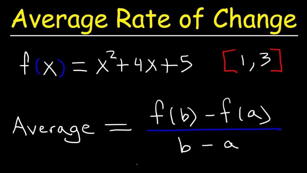 how to find average rate of change calculator
