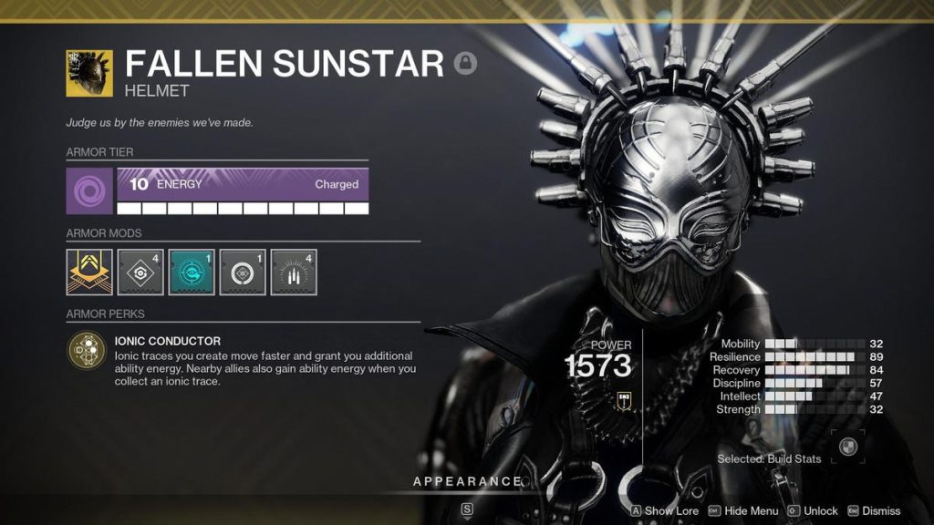 How to get the Fallen Sunstar Exotic Helmet in Destiny 2