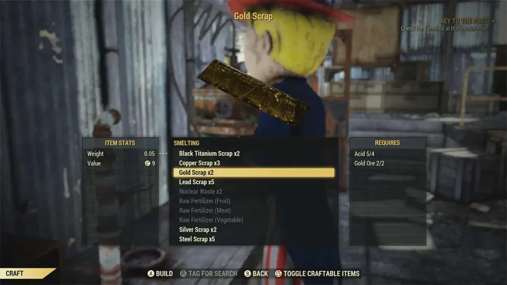 Where to find Gold Scrap in Fallout 76