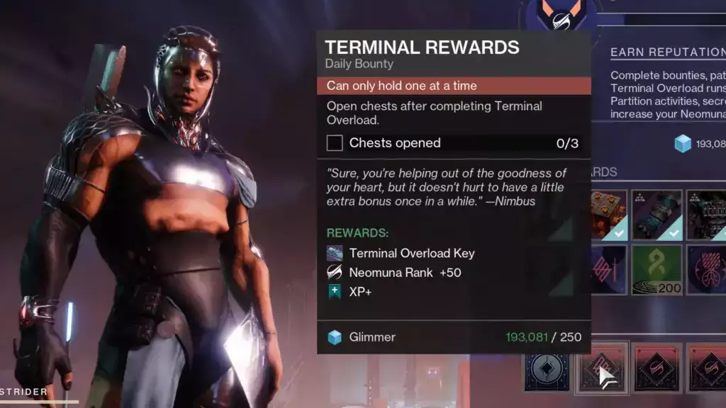 How to get Terminal Overload Key Destiny 2